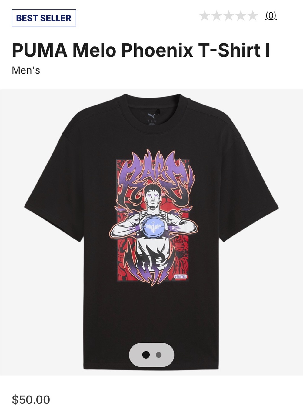PUMA Melo Phoenix Graphic T-Shirt - Black